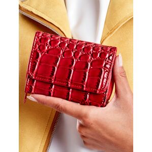 Červená dámská peněženka s reliéfním zvířecím motivem jedna velikost