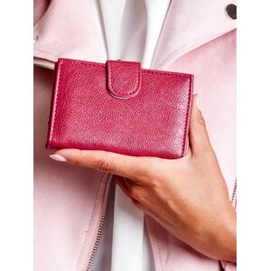 Dámská růžová peněženka s klopou jedna velikost