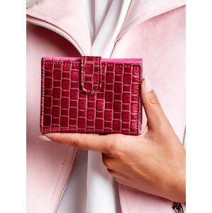 Tmavě růžová dámská peněženka s geometrickými vzory jedna velikost