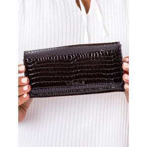 Reliéfní dámská černá peněženka z ekokože jedna velikost