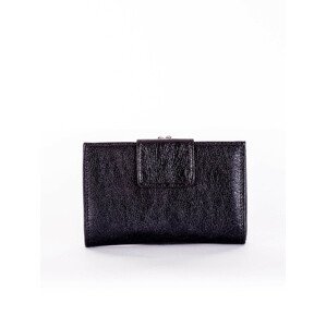 Dámská černá peněženka s klopou jedna velikost