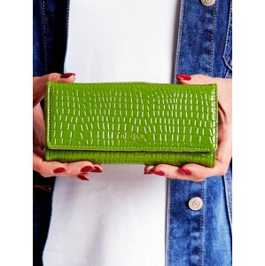 Dámská peněženka s reliéfním zeleným vzorem jedna velikost