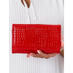 Reliéfní dámská červená peněženka z ekokože jedna velikost