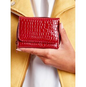 Dámská tmavě červená peněženka s reliéfním vzorem jedna velikost