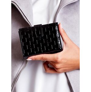 Černá dámská peněženka s geometrickými vzory jedna velikost
