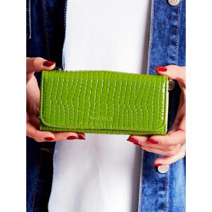 Dámská zelená peněženka s vyraženým motivem jedna velikost