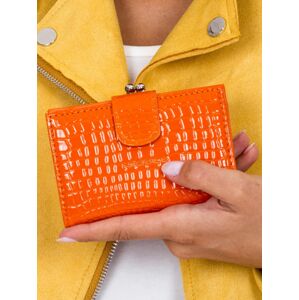 Reliéfní dámská oranžová peněženka jedna velikost