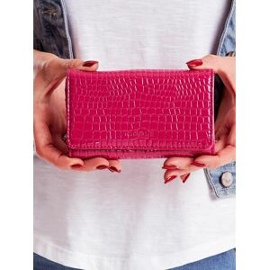 Reliéfní dámská růžová peněženka z ekokože jedna velikost