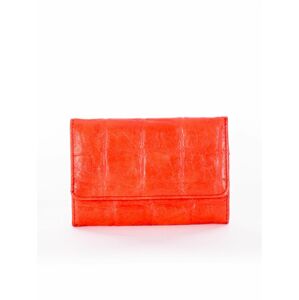 Tmavě oranžová peněženka s reliéfem jedna velikost