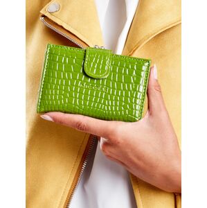 Reliéfní dámská zelená peněženka jedna velikost