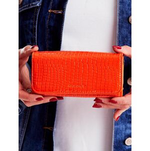 Oranžová dámská peněženka s reliéfním motivem jedna velikost