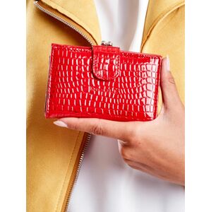 Reliéfní dámská červená peněženka jedna velikost