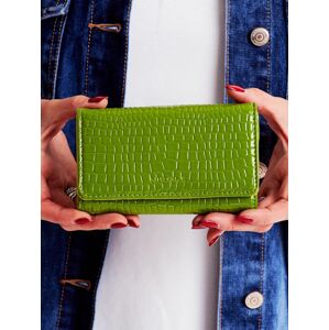 Dámská peněženka s reliéfním zeleným vzorem jedna velikost