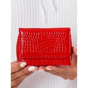 Dámská červená peněženka s reliéfním vzorem jedna velikost