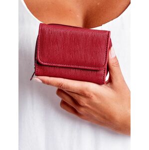 Burgundská dámská peněženka s kapsou na zip jedna velikost