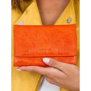 Oranžová dámská peněženka z ekologické kůže jedna velikost