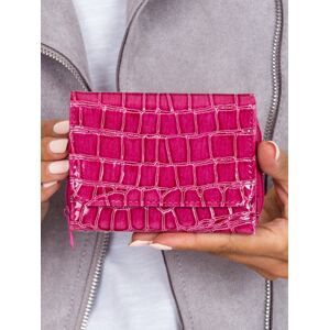 Dámská tmavě růžová peněženka s motivem krokodýlí kůže jedna velikost