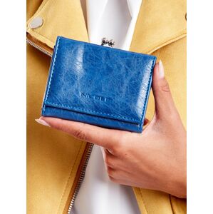 Modrá peněženka z ekologické kůže s ušními dráty jedna velikost