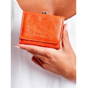 Oranžová peněženka z ekologické kůže s ušními dráty jedna velikost