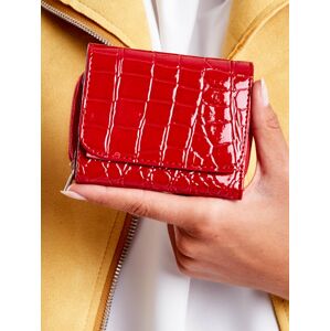 Červená dámská peněženka s reliéfním motivem jedna velikost