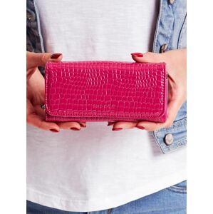 Reliéfní dámská růžová peněženka s ekokůže jedna velikost