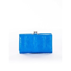 Modrá reliéfní peněženka se zapínáním na háček jedna velikost