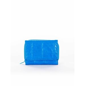 Reliéfní modrá peněženka z ekokože jedna velikost