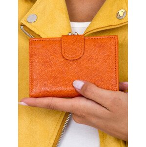Dámská oranžová peněženka s klopou jedna velikost