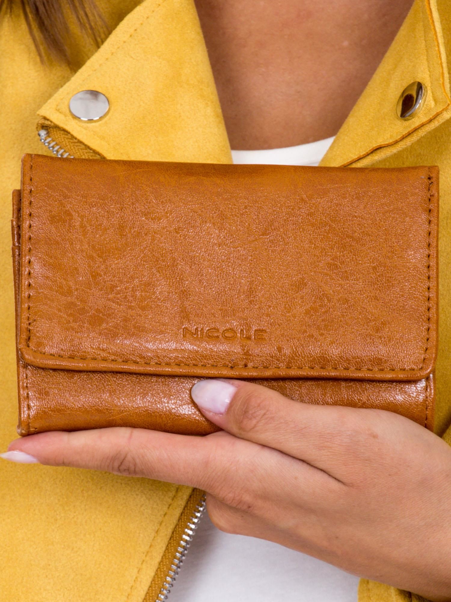 Hnědá dámská peněženka z ekologické kůže jedna velikost