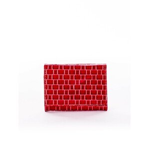 Dámská červená peněženka s geometrickým vzorem jedna velikost