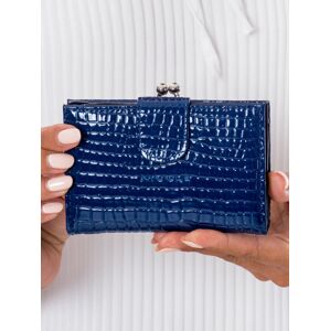 Reliéfní dámská modrá peněženka jedna velikost