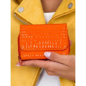 Dámská oranžová peněženka s reliéfem jedna velikost