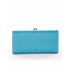 Dámská modrá peněženka s vnější přihrádkou na ušní drátu jedna velikost