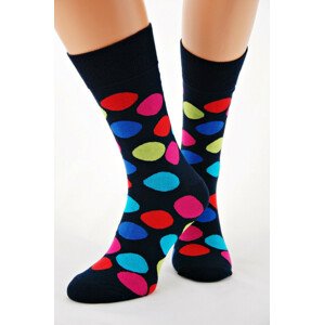 Pánské ponožky Regina Socks Bamboo 7141 oranžovo-tmavě modrá 43-46