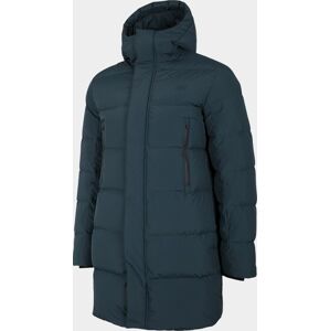 Pánský péřový kabát 4F KUMP201 Tmavě modrý Modrá XXL