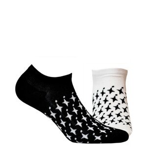 Vzorované ponožky FUNKY whiteblac 39/42