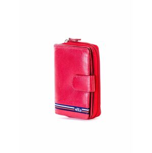 Dámská kožená peněženka s kapsou na zip N503 - FPrice červená one size