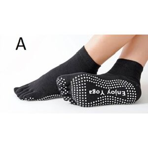 Hladké ponožky s palci - na jógu Černá Univerzální