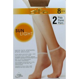 Dámské ponožky Omsa| Sun Light 8 den A`2 sierra / epizodabéžový Univerzální