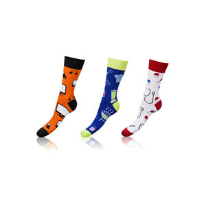 Barevné ponožky Bellinda Crazy Socks BE491004-305 3pack pracovní místa 35-38