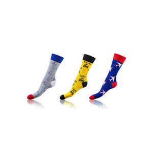 Barevné ponožky Bellinda Crazy Socks BE491004-306 3pack cestování 35-38