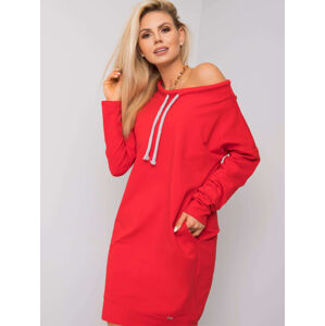 Dámské mikina šaty 4444 - FPrice červená L/XL
