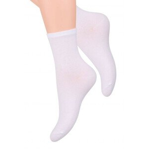 Dámské ponožky 037 bílé - Steven malinová 38/40