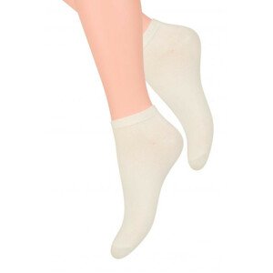 Dámské ponožky 052 white - Steven bílá 35/37