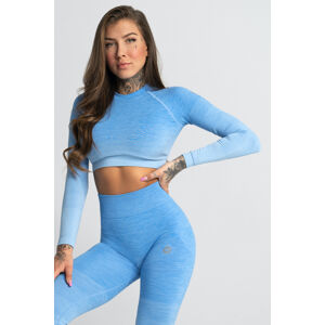 Gym Glamour Crop-Top Blue Ombre XS