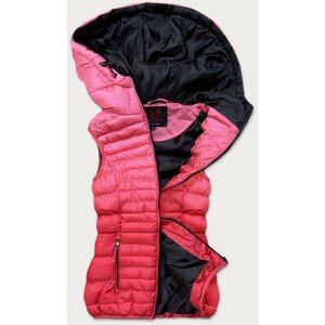Růžová prošívaná dámská vesta (HV-1512) růžový XL (42)