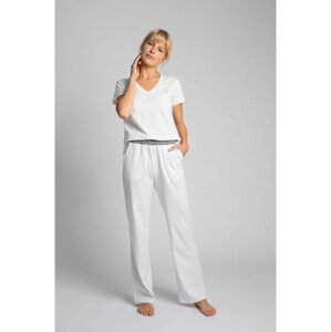 LA016 Bavlněné pyžamové kalhoty - ecru EU S