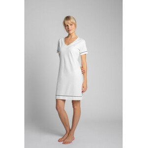 LA021 Cotton Sleepshirt With V-Neck  EU L ecru