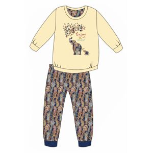 Dívčí pyžamo 594/133 Elephants - CORNETTE žlutá 86/92