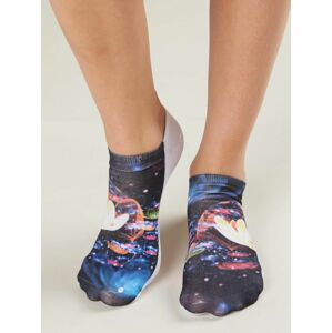 Kotníkové ponožky s barevným potiskem 35-39